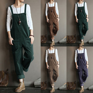 New Style Corduroy Casual Jumpsuit