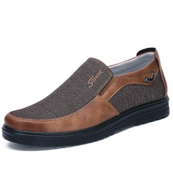 Large Size Men's Fashion Style Comfortable Flat Slip On Shoes