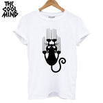 100% cotton cat print women T shirt